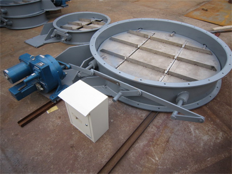 三轴圆形挡板门